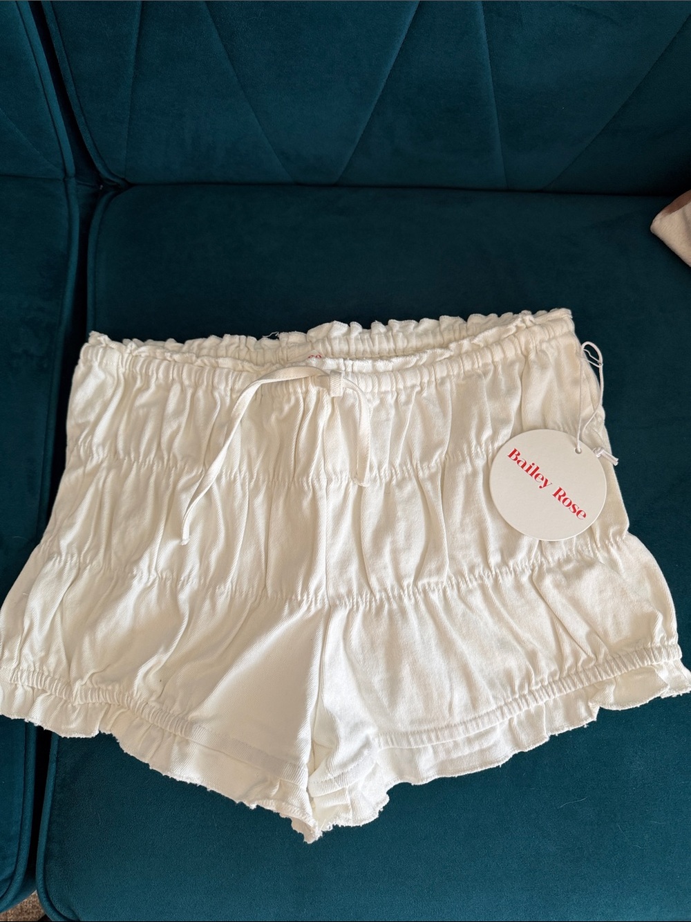 Bailey Rose White Smocked Twill Bloomers